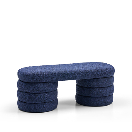 Boucle Bench Midnight Blue